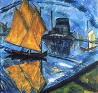 Erich Heckel: Gelbe Segel (Fabrik am Wasser). 1913