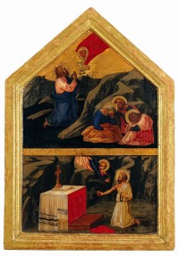 Masaccio (Tommaso di Ser Giovanni di Mone): Gebet am Ölberg und Heiliger Hieronymus als Büßer. Um 1424/25