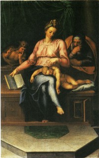 Marcello Venusti: Heilige Familie (Il Silenzio). Um 1533