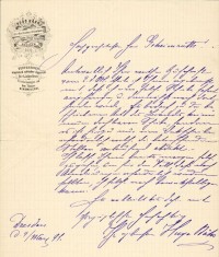 Brief: Hugo Bähr an Ludwig Chronegk, 04. 03. 1891