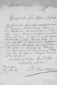 Brief: Paul Heyse an Ludwig Chronegk, 09. 02. 1889