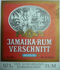 Etikett der Firma VEB Nordbrand Nordhausen