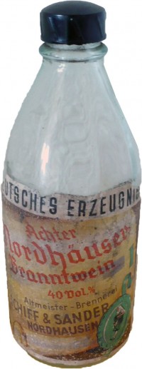 Schnapsflasche der Firma Schiff & Sander