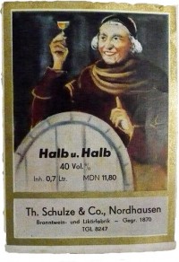 Etikett "Halb & Halb" der Familie Theodor Schulze & Co.