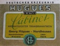 Etikett der Familie Georg Hügues "Cabinet"
