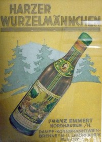 Werbeplakat "Harzer Wurzelmännchen" von Franz Emmert