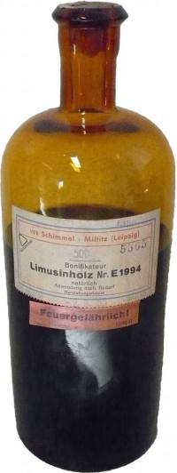 Standflasche für Essenzen -Limusinholz-