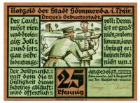 Notgeld der Stadt Sömmerda, 25 Pfennig, 1. August 1921