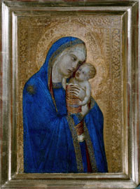 Pietro Lorenzetti: Madonna mit Kind. Um 1340-45