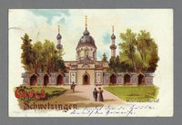 Postkarte: "Gruss aus Schwetzingen"