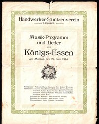 Programmheft: Schützenfest des Handwerker Schützenvereins 1914