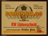 Spielankündigung 1973, BvB - RW Lüdenscheid