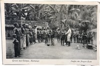 Postkarte "Impfen der Pangwe-Leute", Campo, Kamerun