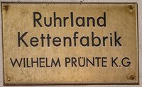 Firmenschild der Ruhrland Kettenfabrik