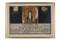 Plakat für die VII. Internationale Kunstausstellung, Glaspalast München 1897