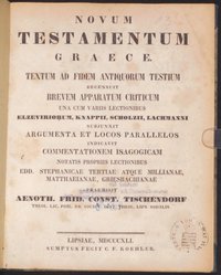 Novum Testamentum Graecum, Tischendorf 1850